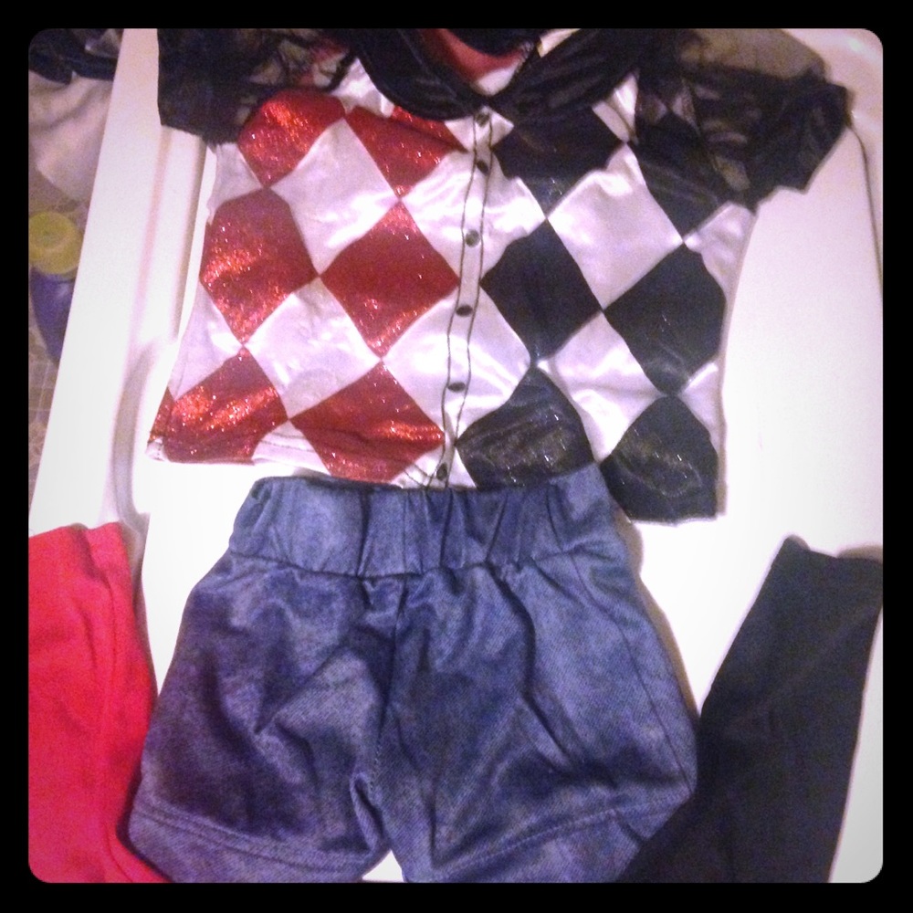 Harley Quinn Halloween costume size 6 girls